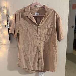 Rhythm. Men's Tan Button Down Shirt